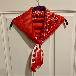 Red Polkadot Italian Scarf